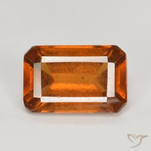 2.08ct 天然 中深橙色 钙铝榴石, 祖母绿式切割, VS-SI