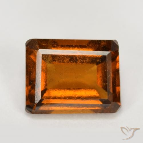 2.12ct 天然 深橙色 钙铝榴石, 祖母绿式切割, VS