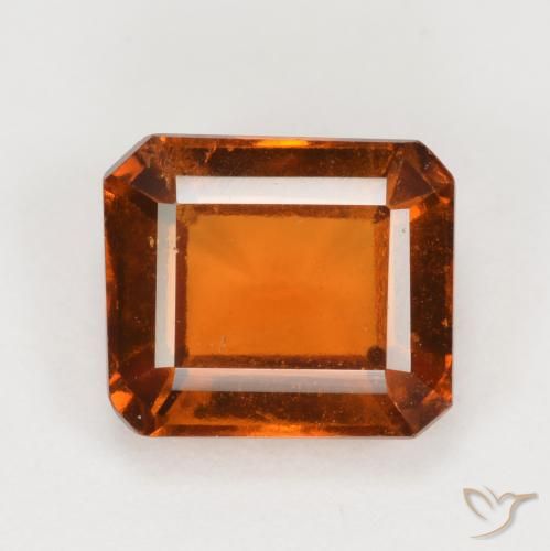 2.14ct 天然 琥珀橙 钙铝榴石, 祖母绿式切割, VS-SI