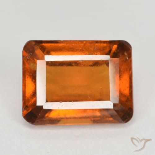 2.24ct 天然 中深橙色 钙铝榴石, 祖母绿式切割, VS-SI