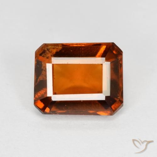 2.39ct 天然 琥珀橙 钙铝榴石, 祖母绿式切割, VS-SI