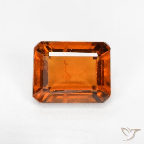 2.14ct 天然 红橙色 钙铝榴石, 祖母绿式切割, SI