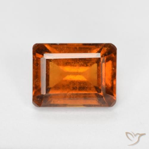 2.28ct 天然 红橙色 钙铝榴石, 祖母绿式切割, VS-SI