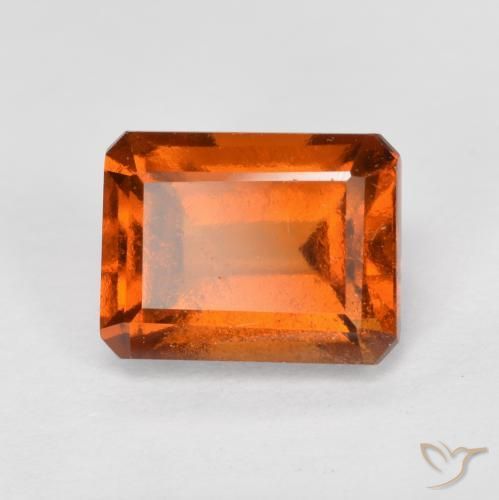 2.23ct 天然 火橙 钙铝榴石, 祖母绿式切割, VS-SI