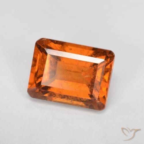 2.27ct 天然 深橙色 钙铝榴石, 祖母绿式切割, SI