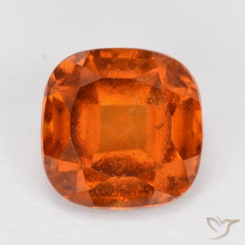 2.02ct 天然 琥珀橙 钙铝榴石, 软垫, SI