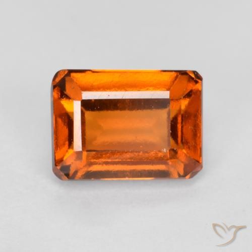 1.44ct 天然 中橙 钙铝榴石, 祖母绿式切割, VVS-VS