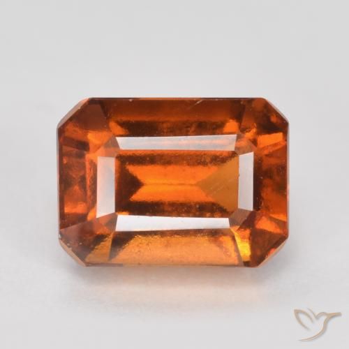 1.83ct 天然 深橙色 钙铝榴石, 祖母绿式切割, VS
