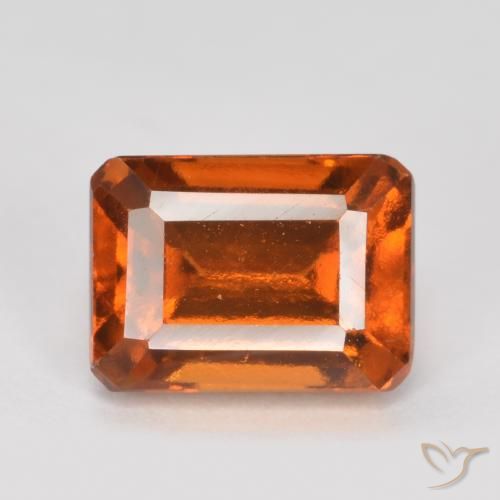 1.54ct 天然 琥珀橙 钙铝榴石, 祖母绿式切割, VVS-VS