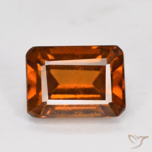 1.50ct 天然 深橙色 钙铝榴石, 祖母绿式切割, VVS-VS