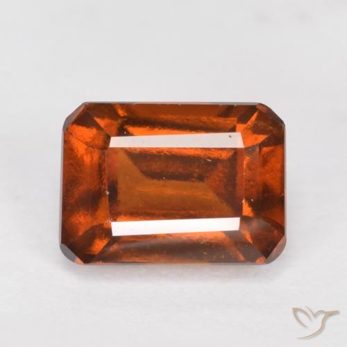 1.58ct 天然 深橙色 钙铝榴石, 祖母绿式切割, VVS-VS