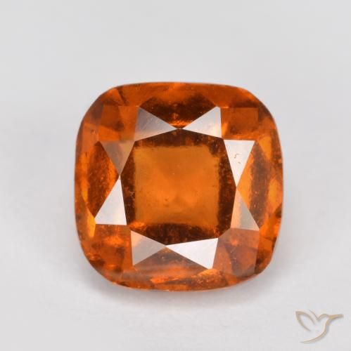 2.05ct 天然 琥珀橙 钙铝榴石, 软垫, VS