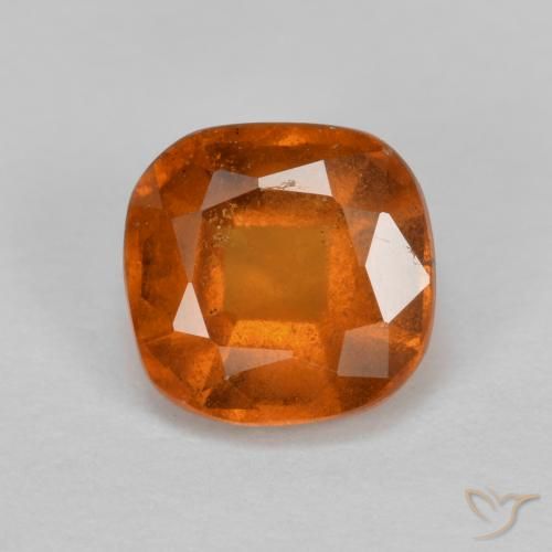 1.28ct 天然 深橙色 钙铝榴石, 软垫, VS-SI