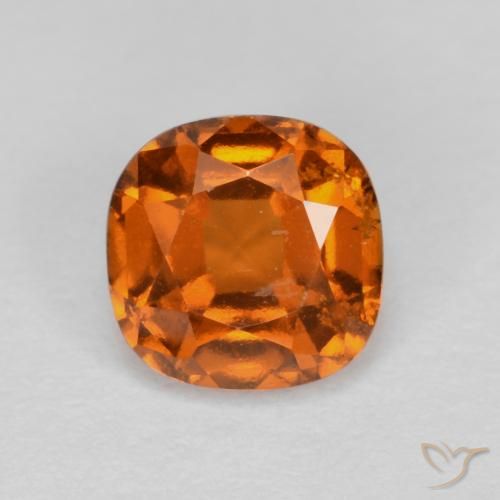 1.26ct 天然 中深橙色 钙铝榴石, 软垫, VS-SI