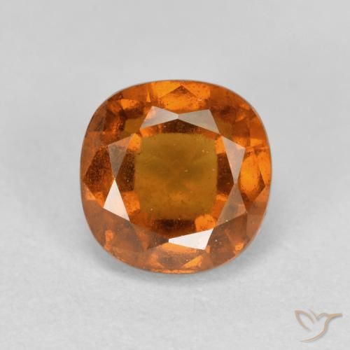 1.29ct 天然 深橙色 钙铝榴石, 软垫, VS-SI