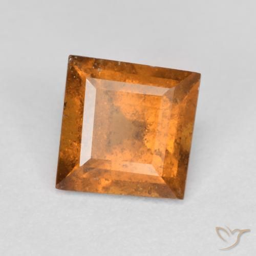 1.03ct 天然 深橙色 钙铝榴石, 正方形, SI