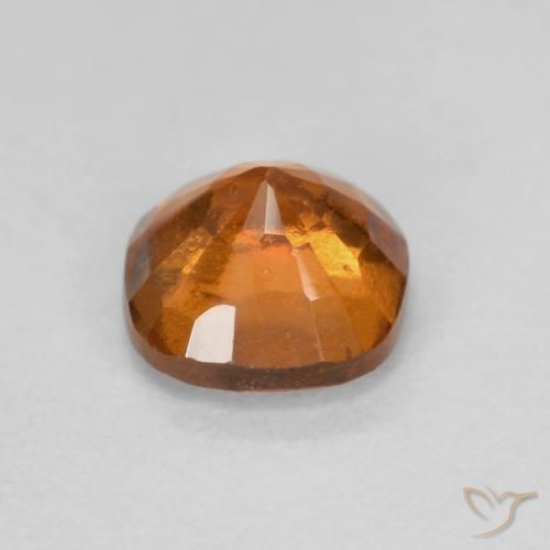 0.83克拉天然橙色桂榴石，垫形剪裁，5.2×5.2毫米，SI