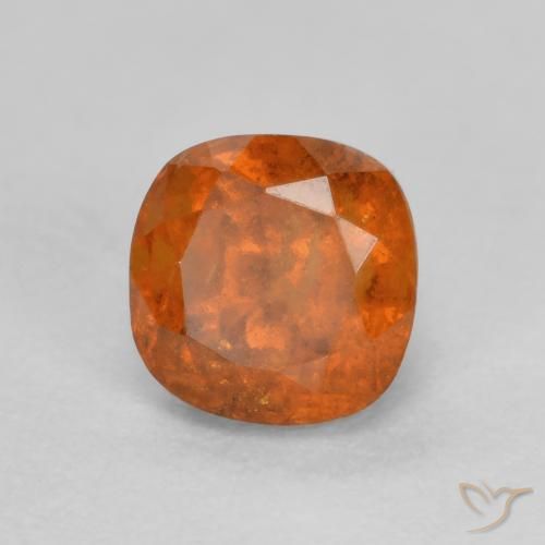 1.00ct 天然 深橙色 钙铝榴石, 软垫, SI