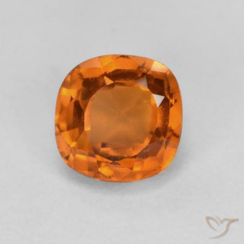 0.96ct 天然 棕橙色 钙铝榴石, 软垫, SI