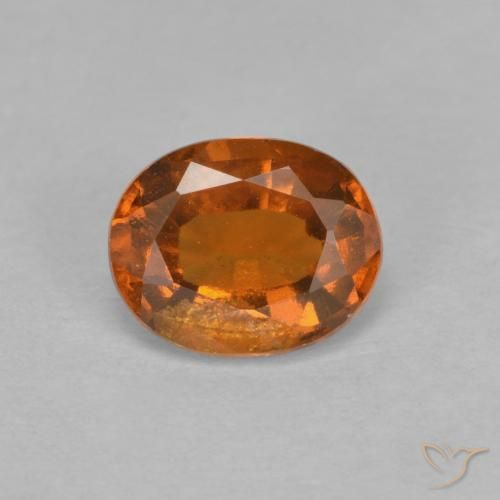 1.64ct 天然 深橙色 钙铝榴石, 椭圆形, VS-SI