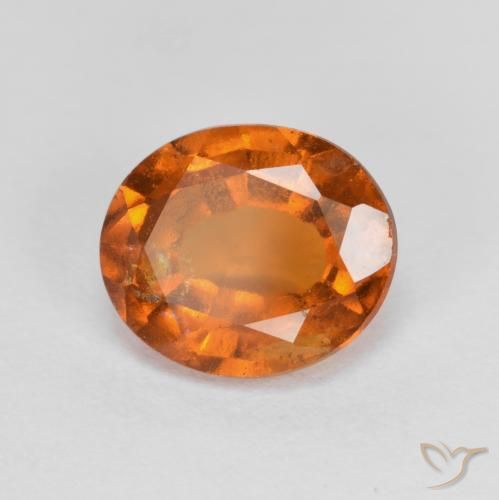2.09ct 天然 中深橙色 钙铝榴石, 椭圆形, VS-SI