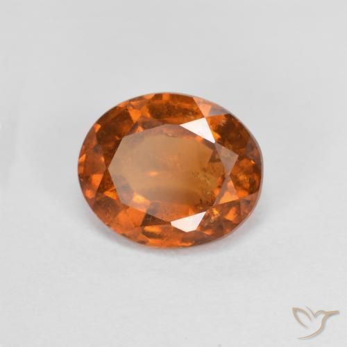 1.56ct 天然 深橙色 钙铝榴石, 椭圆形, VS-SI