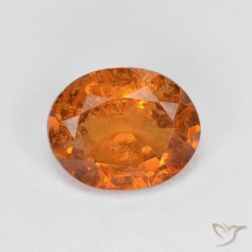 1.75ct 天然 深橙色 钙铝榴石, 椭圆形, VS-SI