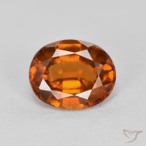 1.76ct 天然 琥珀橙 钙铝榴石, 椭圆形, VS-SI