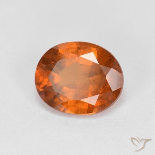 1.59ct 天然 中深橙色 钙铝榴石, 椭圆形, VS-SI