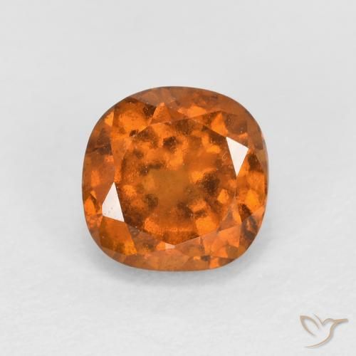 0.87ct 天然 中深橙色 钙铝榴石, 软垫, SI