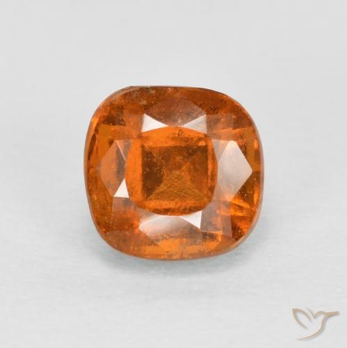 1.01ct 天然 中深橙色 钙铝榴石, 软垫, SI