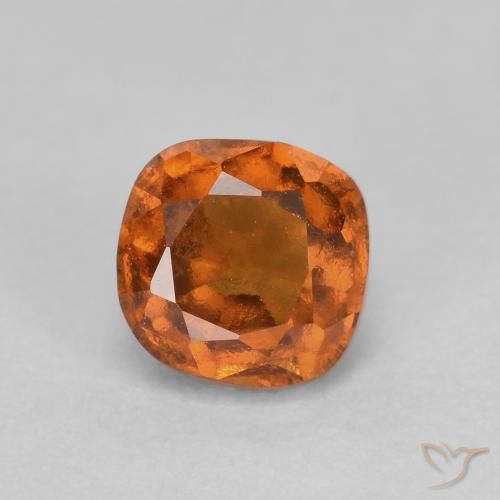 1.05ct 天然 中深橙色 钙铝榴石, 软垫, SI