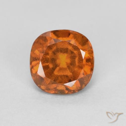 0.88ct 天然 中深橙色 钙铝榴石, 软垫, SI
