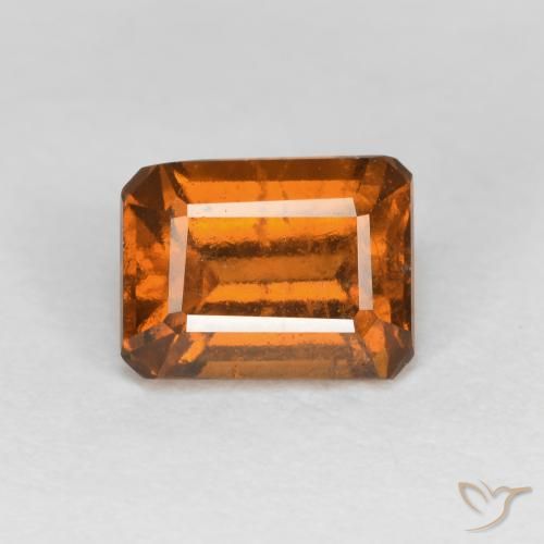 1.25ct 天然 中橙 钙铝榴石, 祖母绿式切割, VS-SI
