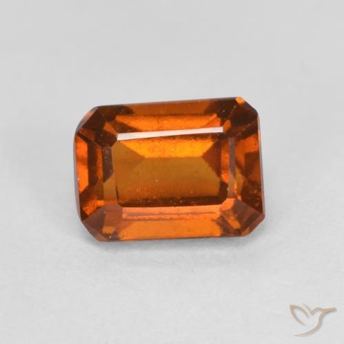 1.60ct 天然 深橙色 钙铝榴石, 祖母绿式切割, VS