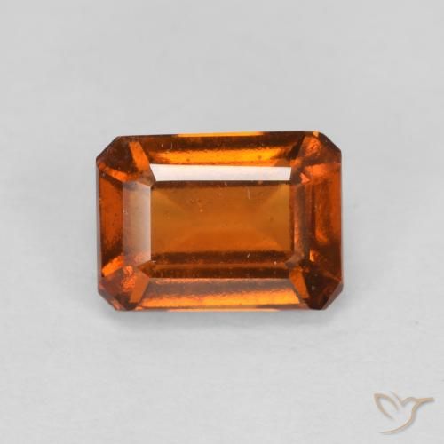 1.50ct 天然 琥珀橙 钙铝榴石, 祖母绿式切割, VS