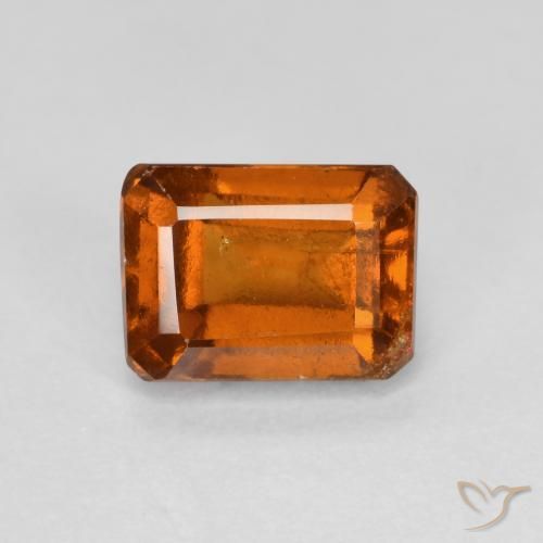 1.46ct 天然 琥珀橙 钙铝榴石, 祖母绿式切割, VS-SI