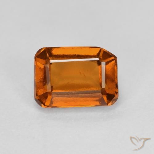 1.44ct 天然 中深橙色 钙铝榴石, 祖母绿式切割, VS-SI
