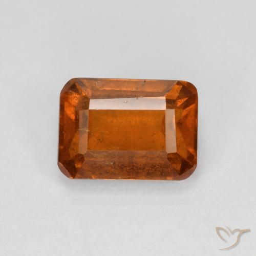 1.52ct 天然 中深橙色 钙铝榴石, 祖母绿式切割, VS-SI