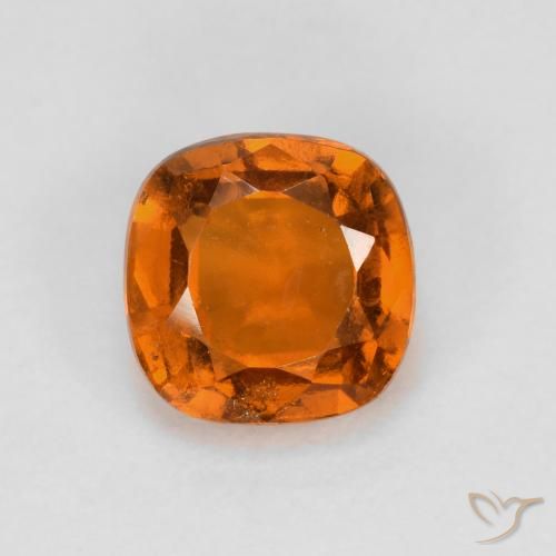 1.34ct 天然 火橙 钙铝榴石, 软垫, VS-SI