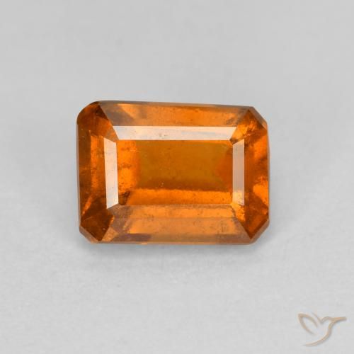 1.43ct 天然 中深橙色 钙铝榴石, 祖母绿式切割, VS-SI