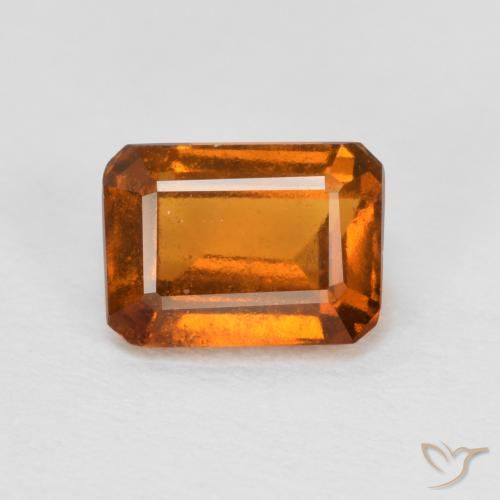 1.28ct 天然 黄橙色 钙铝榴石, 祖母绿式切割, VS-SI