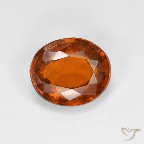 1.62ct 天然 中深橙色 钙铝榴石, 椭圆形, VS