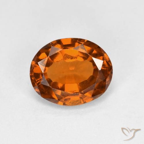 1.56ct 天然 中深橙色 钙铝榴石, 椭圆形, VS
