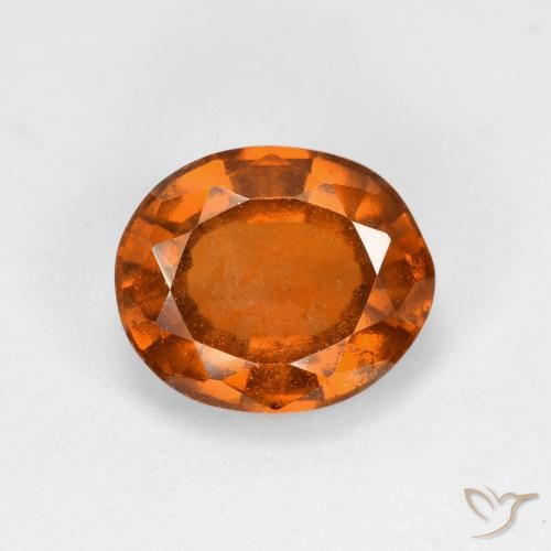 2.01ct 天然 红橙色 钙铝榴石, 椭圆形, VS