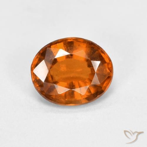 1.48ct 天然 中深橙色 钙铝榴石, 椭圆形, VS