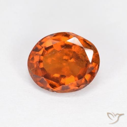 1.70ct 天然 红橙色 钙铝榴石, 椭圆形, VS-SI
