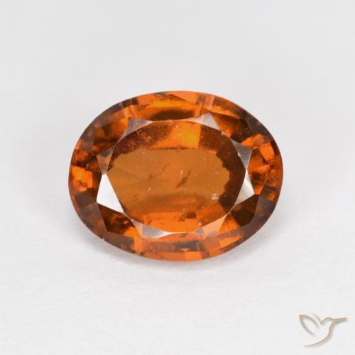 2.14ct 天然 中深橙色 钙铝榴石, 椭圆形, VS