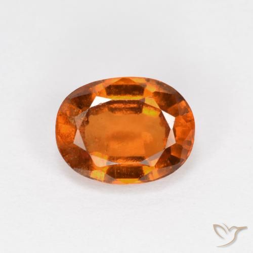 1.66ct 天然 中深橙色 钙铝榴石, 椭圆形, VS