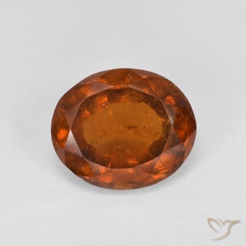 2.19ct 天然 琥珀橙 钙铝榴石, 椭圆形, VS-SI